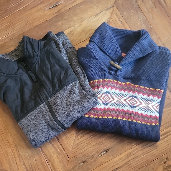 Place Charcoal and Black Knit Jacket & Arizona Jeans Co. Knit Sweater - Picture 7 of 8